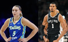 NBA新星文班亚马半场投篮震撼WNBA新秀帕姬·布克尔斯，飞机上观众惊呼连连引发热议