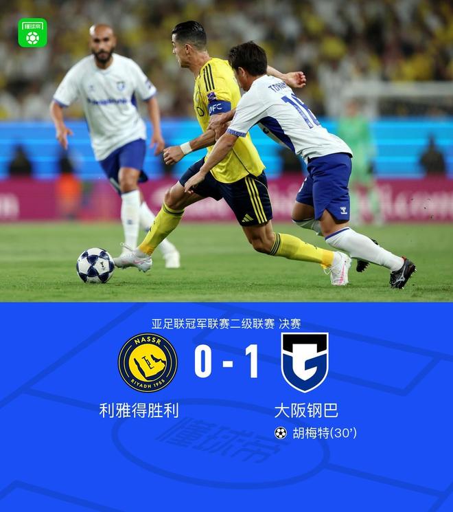 大阪钢巴1-0力克利雅得胜利成功问鼎亚冠二级联赛冠军，胡梅特关键进球锁定胜局引发热议